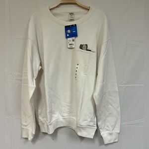 NEW UNIQLO X KAWS Off white long sleeve sweatshirt size: M